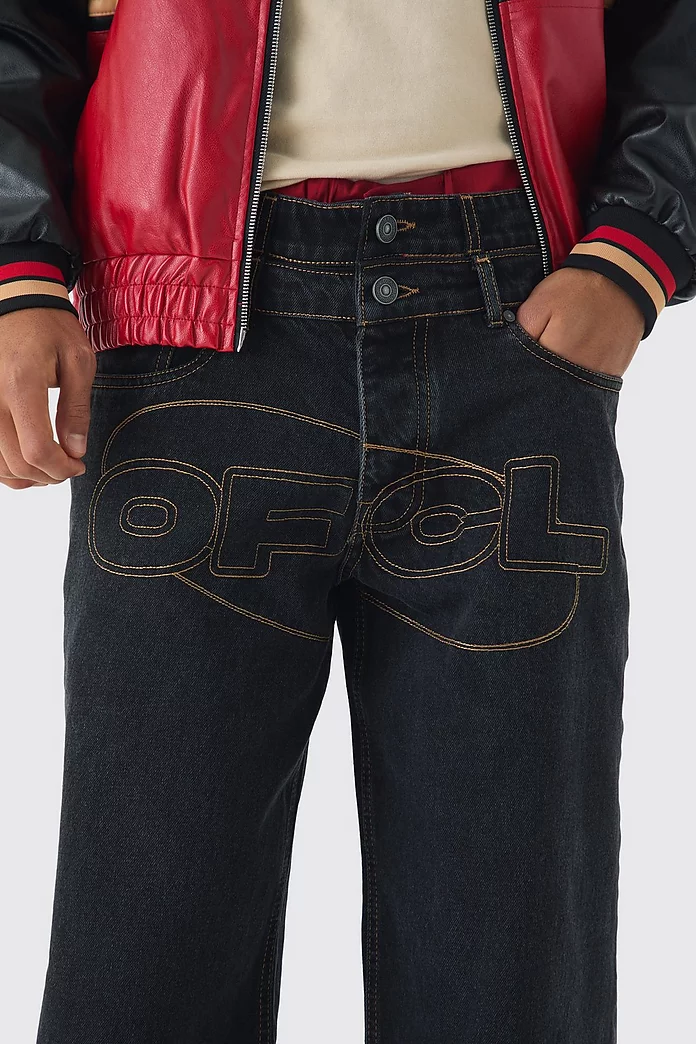 Extreme Baggy Rigid Boxer Double Waistband Jeans | boohooMAN USA Extreme Baggy Rigid Boxer Double Waistband Jeans | boohooMAN USA